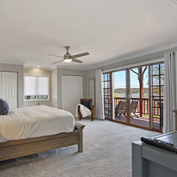 A beautifully staged bedroom or living space in a vacation rental